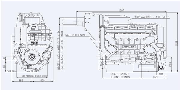 Seatek 850 PLUS dimensions